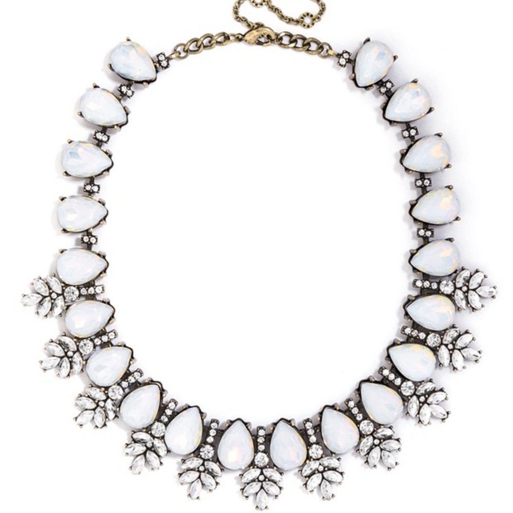 Opal and diamond collar necklace